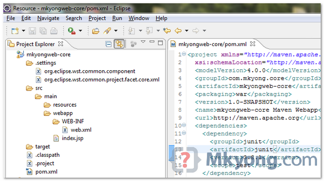 Maven-web-application-project-eclipse Convert Maven based web application to support Eclipse IDE