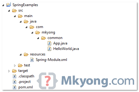 spring-hello-world-example spring hello world example
