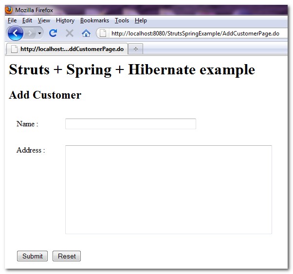 struts-spring-hibernate-demo-2