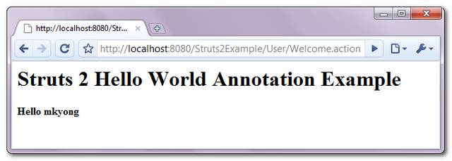 Struts2-hello-world-annotation-2 Struts 2 annotation welcome screen