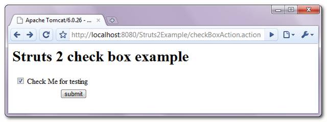 struts2-checkbox-example-1 Struts2 check box
