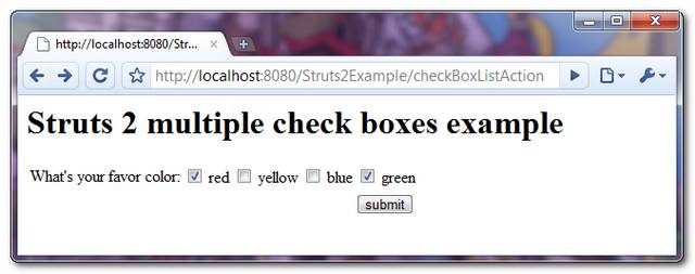 struts2-checkboxlist-example-1 Struts 2 checkboxlist example