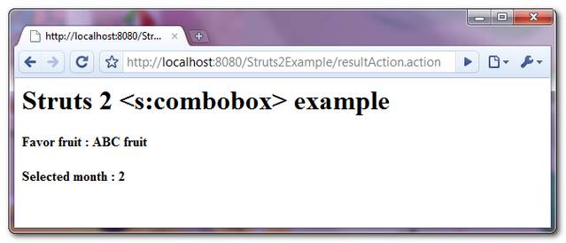 struts2-combobox-example-2 Struts 2 combo box example