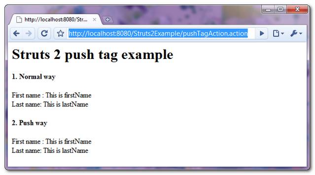 Struts2-Push-Tag-Example Struts 2 push tag example