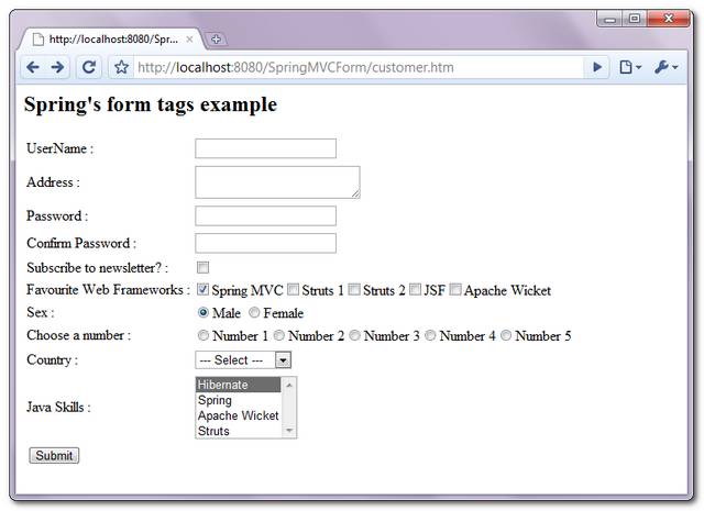 SpringMVC-Form-Handle-Example-1 SpringMVC-Form-Handle-Example-1