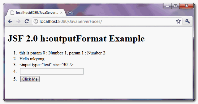 jsf2-outputformat-example jsf2-outputformat-example