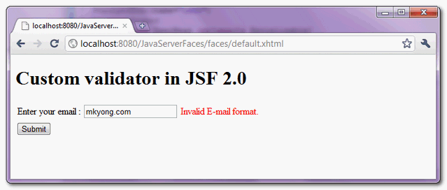 jsf2-custom-validator-example jsf2-custom-validator-example