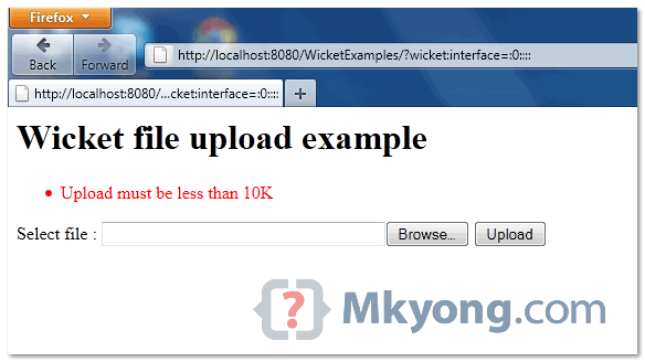 wicket-file-upload-example-error wicket file upload error