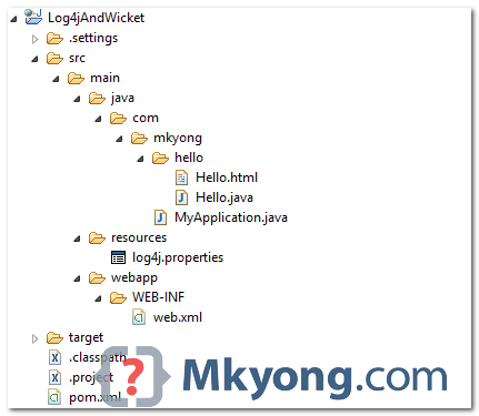 wicket-log4j-directory