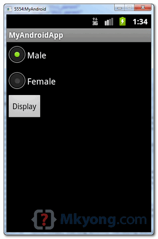 android-radio-demo1 android radio button demo1