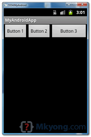 android-linearlayout-horizontal android linearlayout demo1