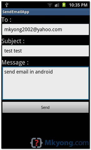 send email in android
