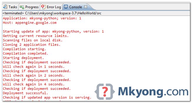 gae-eclipse-python-hello-world-deploy-3 deploy python to GAE