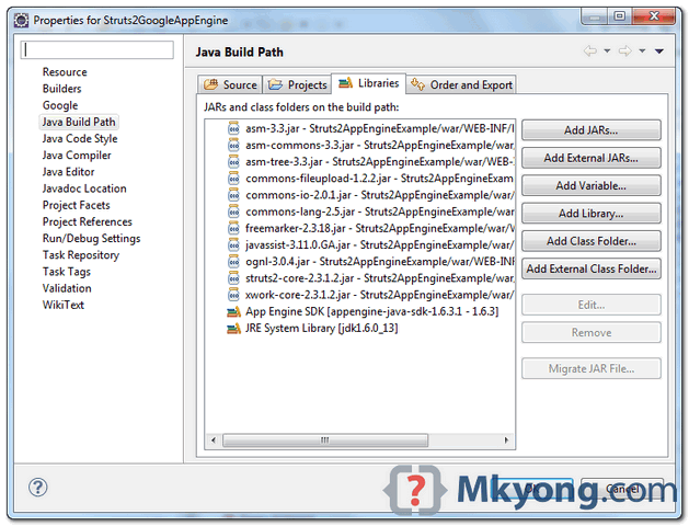 gae-struts2-example4-build-path gae struts2 example java build path