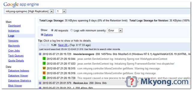 gae-logging-example gae java logging