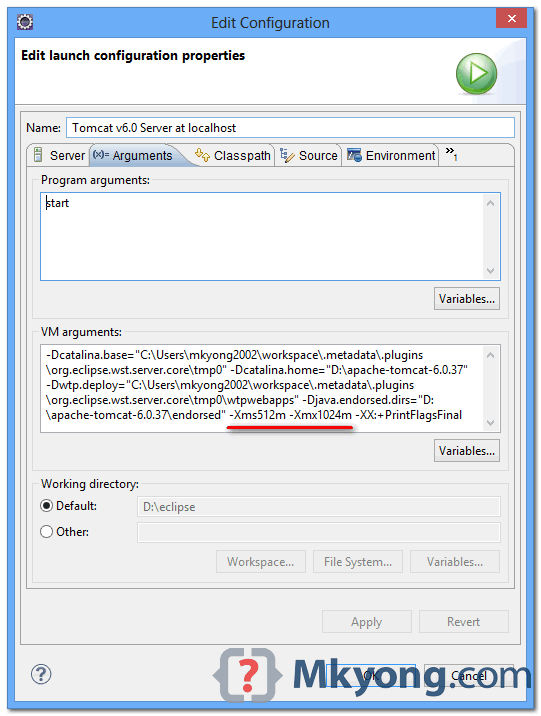 tomcat-eclipse-heap-size-3