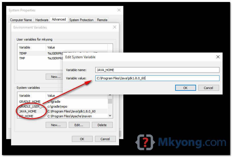 How to set JAVA_HOME on Windows 10? – Mkyong.com