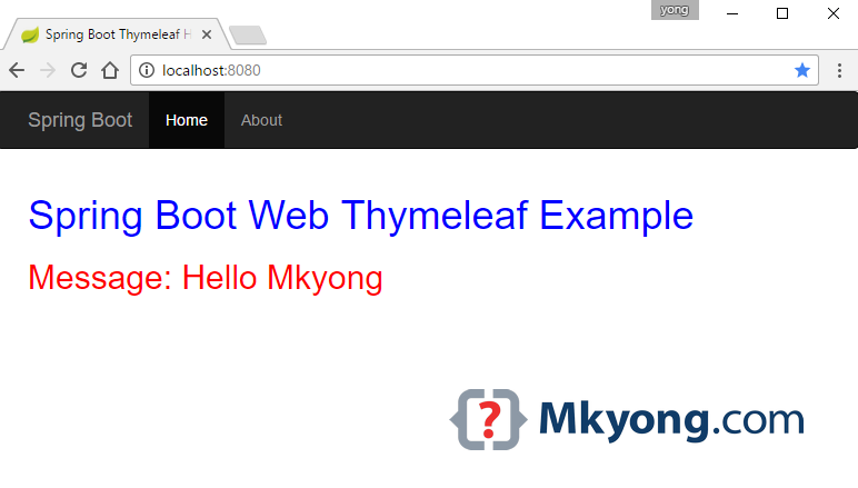 spring-boot-thymeleaf-hello-world-example-output