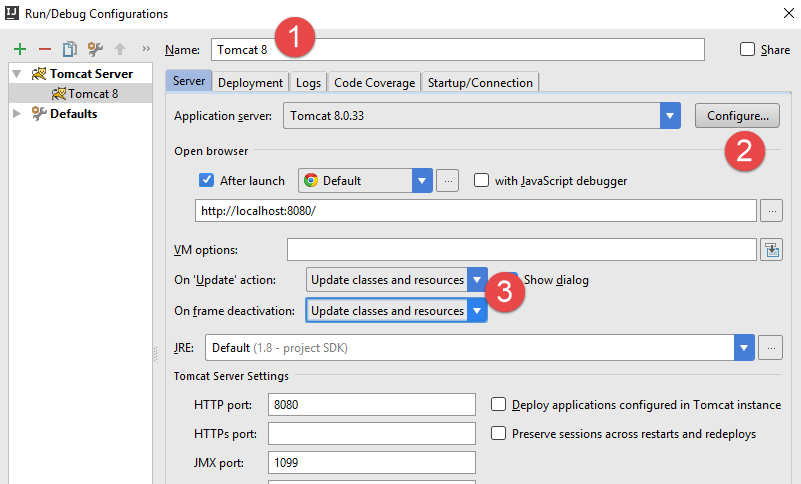 Using A Tomcat Server