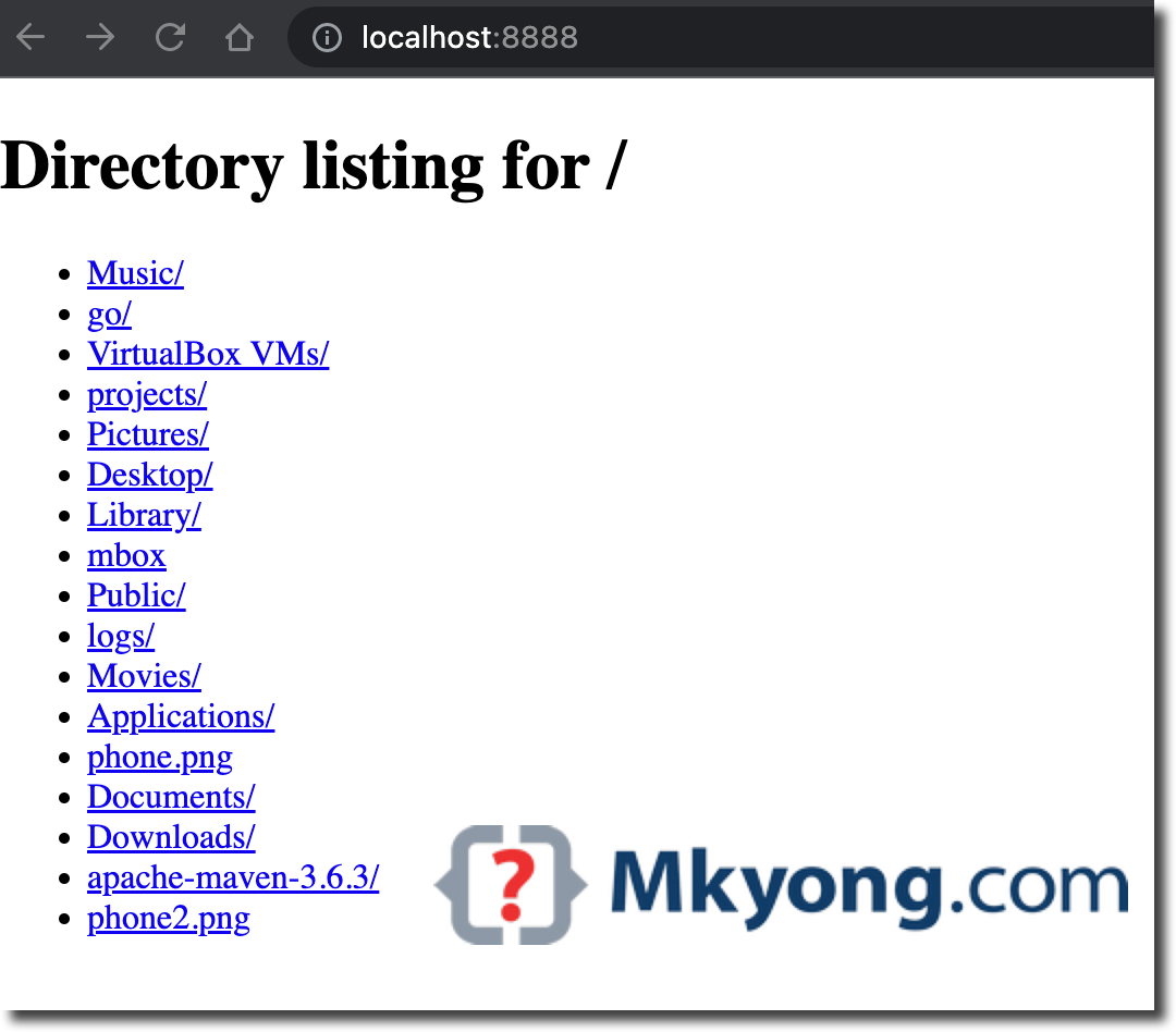 directory listing image