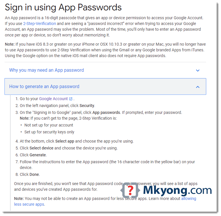 app password