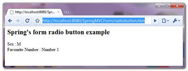 Spring MVC radiobutton and radiobuttons example - Mkyong.com