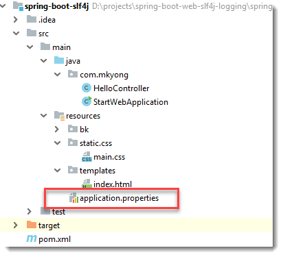 project directory