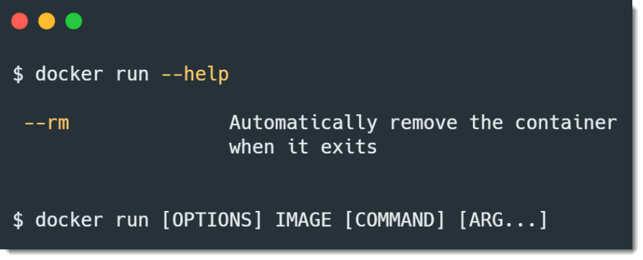 What is docker -rm option