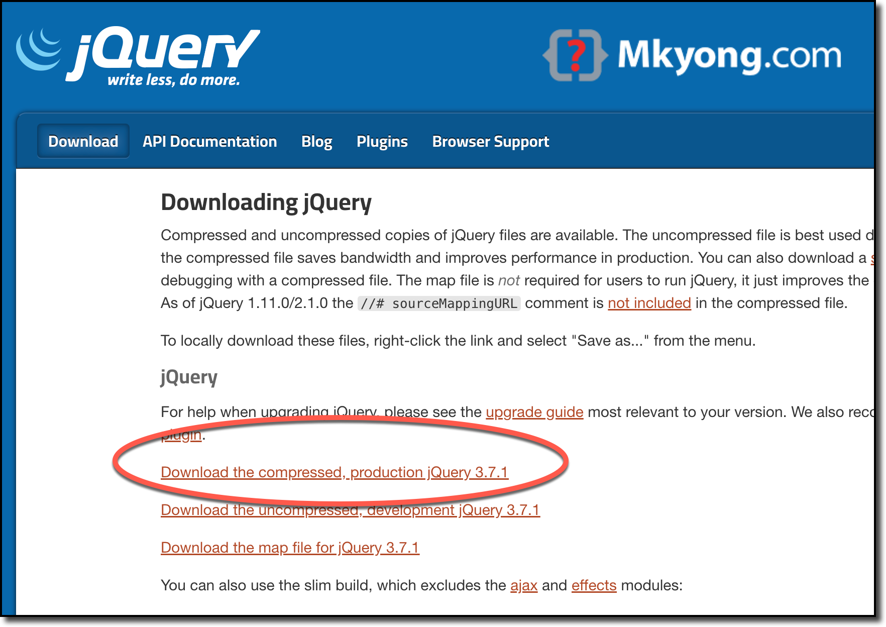 download jQuery